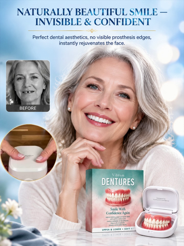  ✨ Transform Your Smile Instantly from Home! Tired of outrageous dentist bills and messy, toxic denture glues? Say hello to the Premium Snap-On Custom Smile—the professional, pain-free solution delivered straight to your door. Skip the waiting room and ge