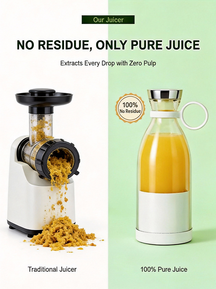 🥤 The Internet's Favorite Portable Blender ✨ Ditch the expensive, sugary store juices! This premium, viral blender features a powerful 24,000 RPM motor and a 6-blade stainless steel design to crush ice and nuts in just 5 seconds.