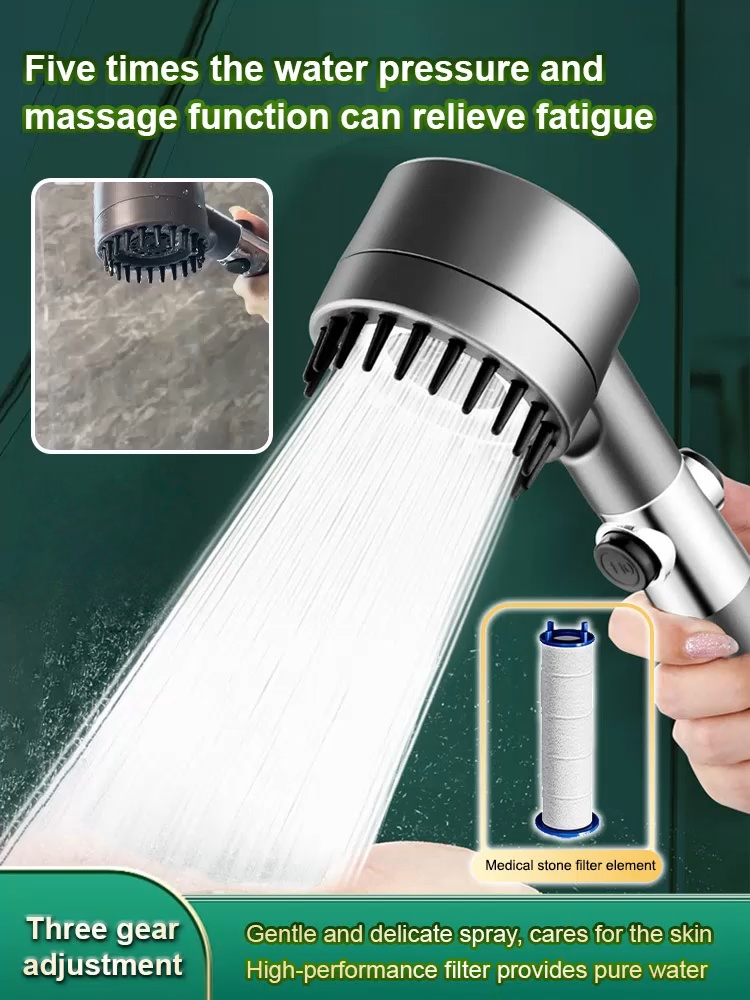 📦📦New massage booster shower head, The top choice for home upgrades! Make bathing a pleasure!