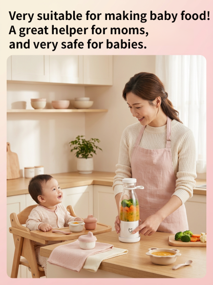 🔥 2026 Premium Cordless Blender Bottle with Straw | Portable Electric Juicer for Smoothies, Shakes & Baby Food, Squeezes 20 Cups Per Charge 🍼