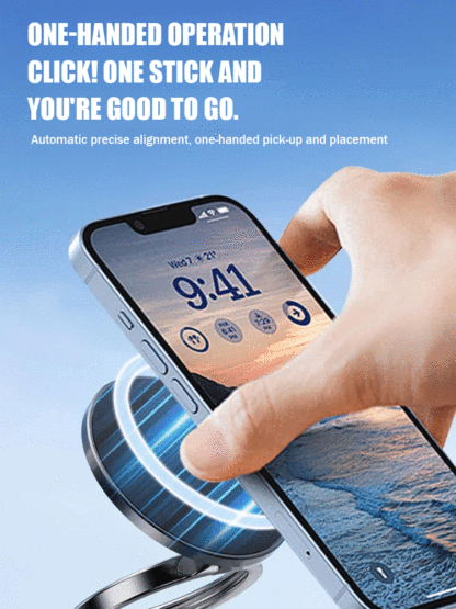 N54 Military-Grade Magnet · Rock-Solid Hold🧲Vacuum adsorption strong magnetic mobile phone holder🛡️Bumpy Roads? No Problem · Navigation Never Drops