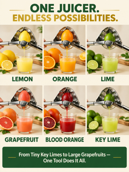 Commercial Stainless Steel Citrus Juicer – 99% Pure Extract & Award Winner (Midnight Clearance Sale)