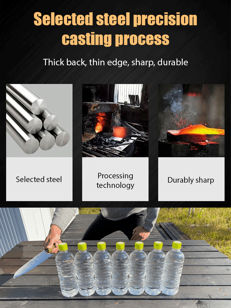 🔥Traditional Iron-Cutting Bone Carving Knife Forged by Ancient Methods🗡️Cutting metal like cutting fruit🪙Worth collecting