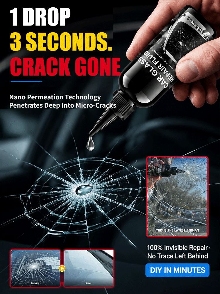 Stop wasting money on windshield replacement: Fix cracks at home in 5 minutes 🛠️✨Save your windshield: Stop crack expansion instantly and regain HD driving vision 🚗🛡️