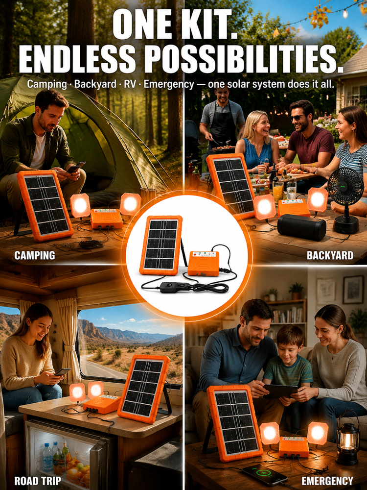 Off-Grid Solar Power Generator Kit – Emergency 72H Energy Backup & $0 Electric Bills Solar Station (Clearance Blowout Sale)