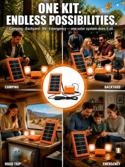 Off-Grid Solar Power Generator Kit – Emergency 72H Energy Backup & $0 Electric Bills Solar Station (Clearance Blowout Sale)