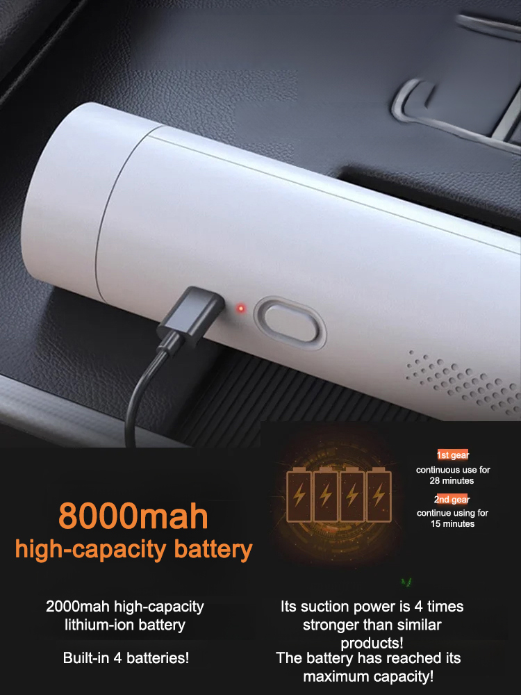 4500Pa Pro Power! 🔥Clean Every Hidden Corner. ✨Cordless Mini Car Vacuum Cleaner [Vacuum and Blow]💰Buy 2 & Save $28!🚗ar & Home 2-in-1.