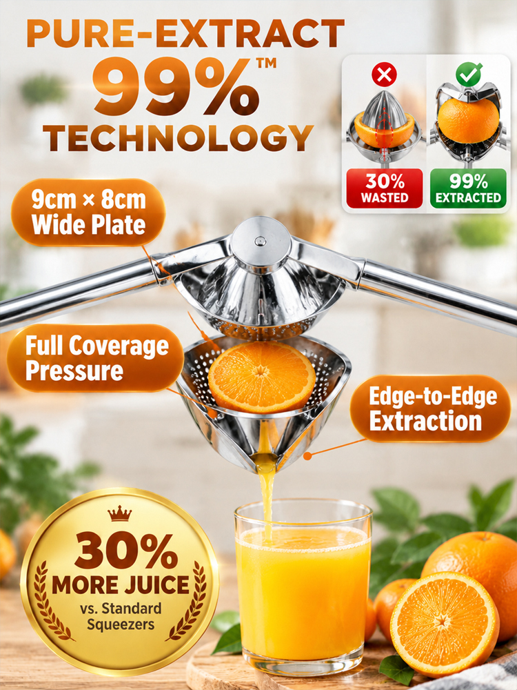 Commercial Stainless Steel Citrus Juicer – 99% Pure Extract & Award Winner (Midnight Clearance Sale)