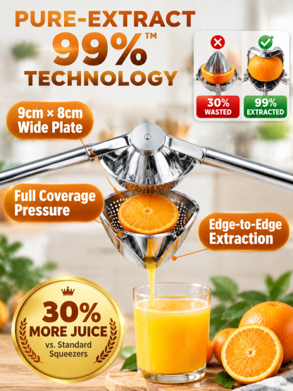 Commercial Stainless Steel Citrus Juicer – 99% Pure Extract & Award Winner (Midnight Clearance Sale)