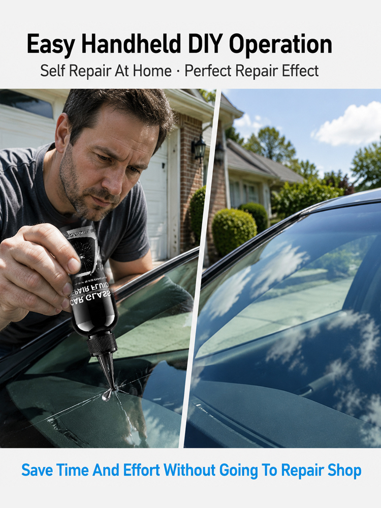 Stop wasting money on windshield replacement: Fix cracks at home in 5 minutes 🛠️✨Save your windshield: Stop crack expansion instantly and regain HD driving vision 🚗🛡️