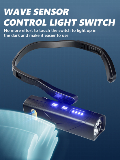 Outdoor headlights sensor long-range headlights，Men look really handsome wearing this headlamp.