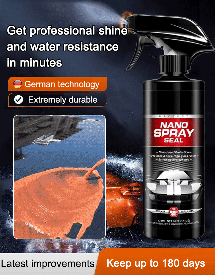 Spray & Wipe – Give Your Paint a Liquid Glass Shield✨[Brand new]Paint care coating agent💧180-Day Super Hydrophobic – Rain Just Slides Off🛡️Nano-Ceramic Coating – Cut Car Washes in Half