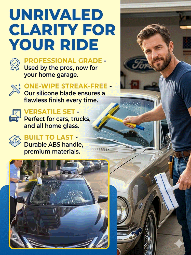 Boost Cleaning Speed 10x! The Secret Tool Pros Swear By ⚡One Tool, Total Clarity! Perfect for Cars, Windows, and Showers 🏠12-Inch Pro Silicone Squeegee: Wipe Away Grime in Just 1 Pass 🧼Starting at Just $45 – Bring 5-Star Hotel Clarity to Your Home 🏨