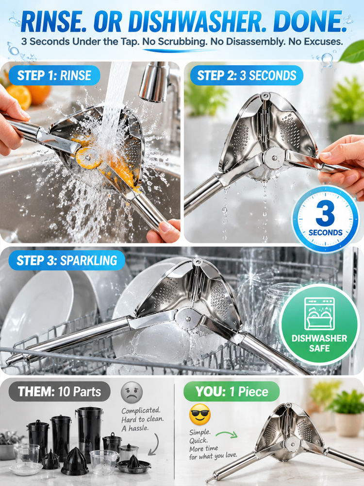 Commercial Stainless Steel Citrus Juicer – 99% Pure Extract & Award Winner (Midnight Clearance Sale)