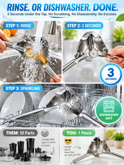 Commercial Stainless Steel Citrus Juicer – 99% Pure Extract & Award Winner (Midnight Clearance Sale)