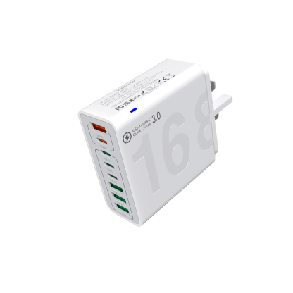 4 PD + 4 QC 3.0 Ports for 50% Faster Charging Speed 🚀📱Power Up 8 Devices Simultaneously with One Intelligent Hub ⚡🔌Smart Chip Tech: Auto-Detects & Delivers the Perfect Power for MacBooks, iPhones, and Androids 🧠🔋