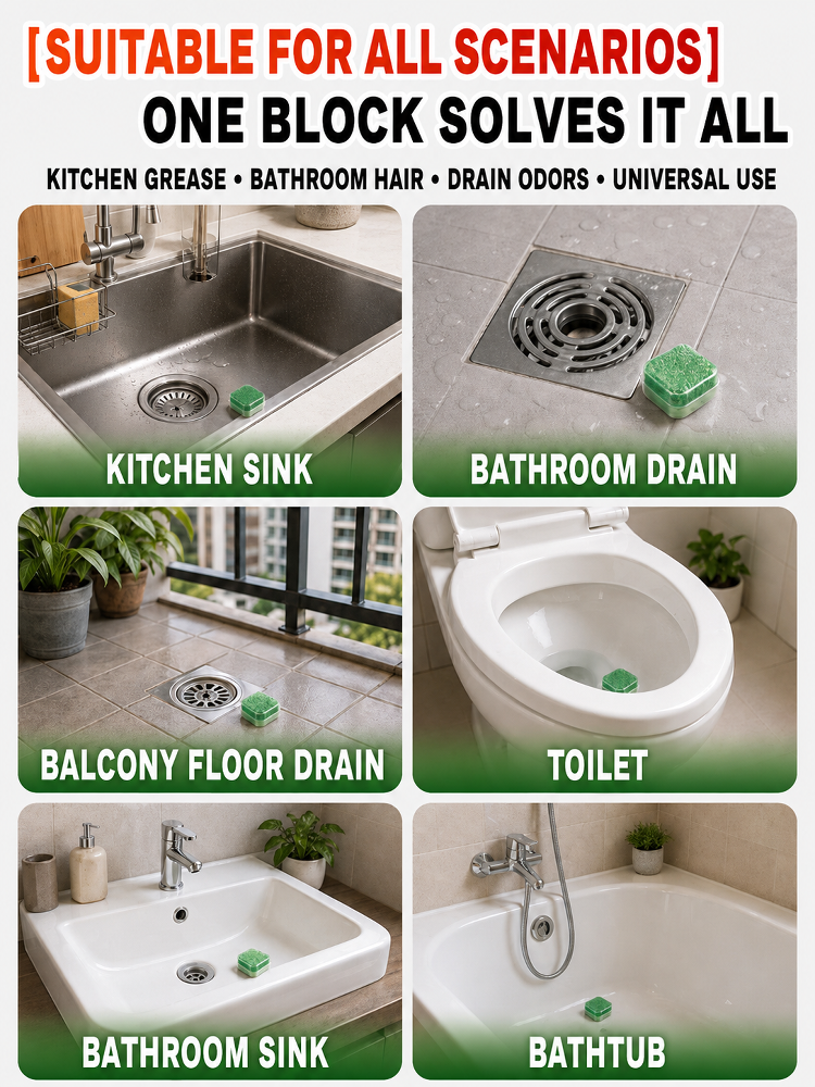 3-in-1 German Formula Fast-Acting Drain Dissolver Pods – No-Touch PVA Water-Soluble Film Technology (Dissolves Hair & Grease in 30s) – Limited Clearance Sale!