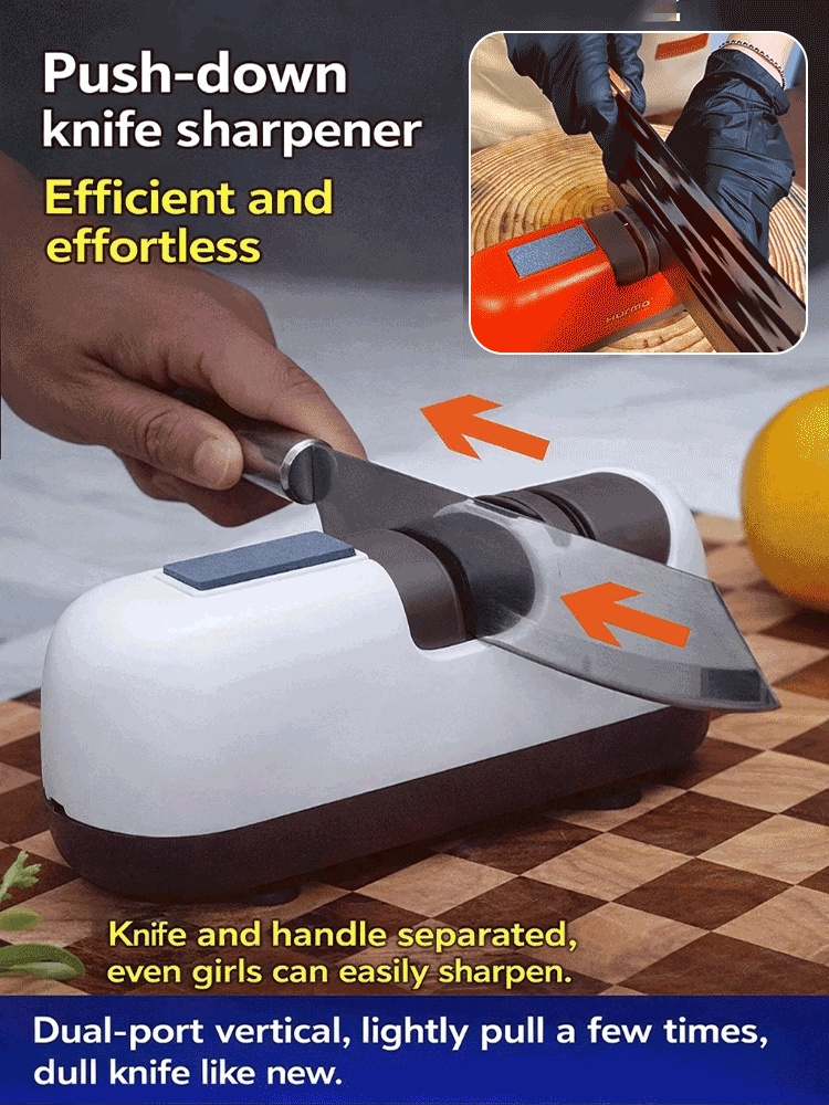 Buy 2 for $65: One for home, one for your parents! 🎁Fully automatic household electric knife sharpener✂️Sharpens scissors & various knives with one machine.
