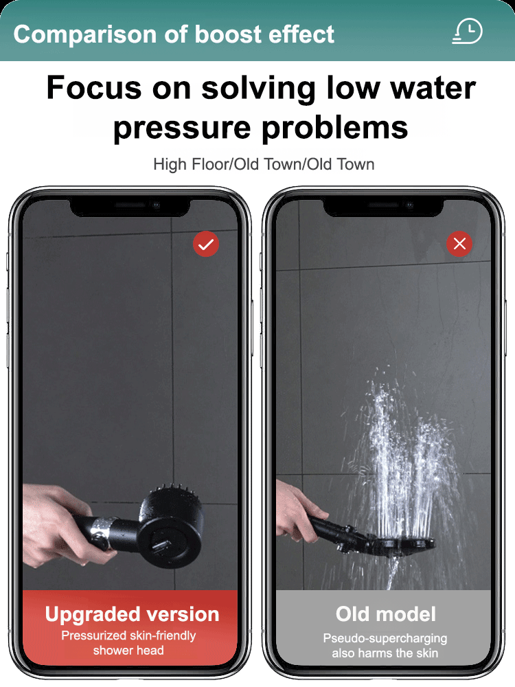 📦📦New massage booster shower head, The top choice for home upgrades! Make bathing a pleasure!