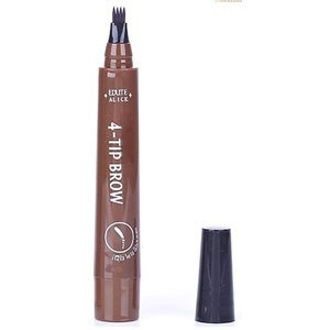 4-Prong Tip – Draws 4 Hairs in One Stroke, Instantly Natural✨MADIELI   4 Head Liquid Bionic Eyebrow Pencil💧 Waterproof & Sweatproof – Stays Perfect Even After Workout