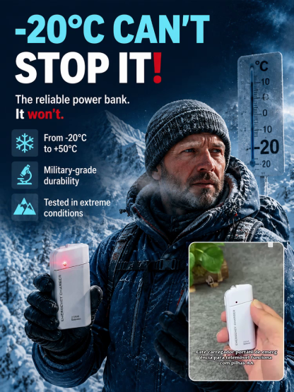 Military-Grade German Chip Emergency Phone Charger –  AA Battery Powered Survival Power Bank with Zero Fire Risk (Clearance Event 50% OFF)