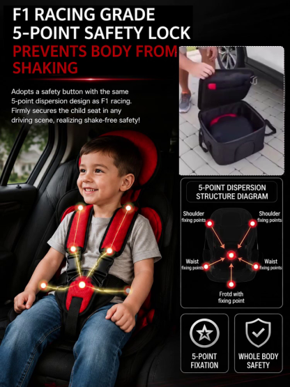F1-Grade Portable Safety Capsule – 5-Point Safety Lock – Foldable 500g Ultra-Light Harness Seat – Exclusive Limited Supply (Stock Running Low!)