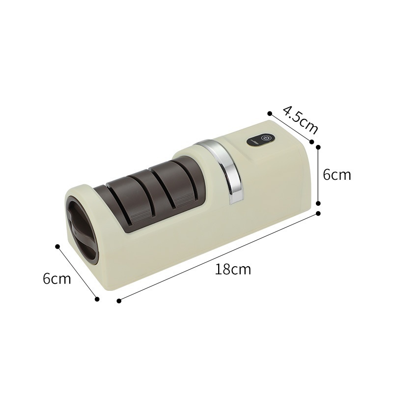 Fully automatic wireless electric knife sharpener🛡️ German-Engineered Motor + Anti-Pinch – Safe & Long-Lasting⚡ One-Touch Automatic Sharpening – Dull Blades Sharp in 3 Seconds