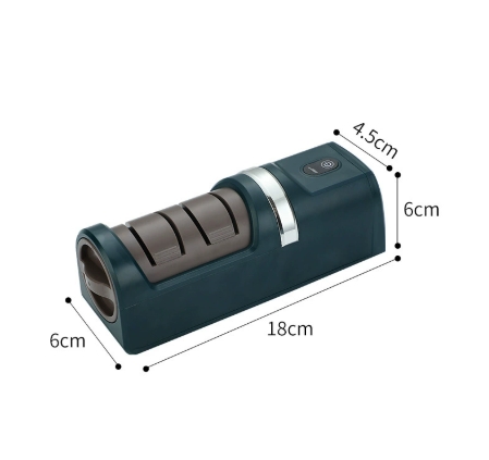 Fully automatic wireless electric knife sharpener🛡️ German-Engineered Motor + Anti-Pinch – Safe & Long-Lasting⚡ One-Touch Automatic Sharpening – Dull Blades Sharp in 3 Seconds