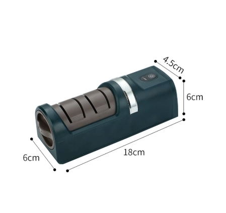 Fully automatic wireless electric knife sharpener🛡️ German-Engineered Motor + Anti-Pinch – Safe & Long-Lasting⚡ One-Touch Automatic Sharpening – Dull Blades Sharp in 3 Seconds