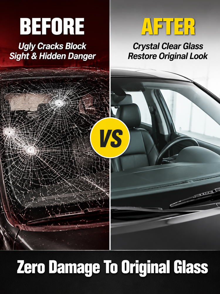 Stop wasting money on windshield replacement: Fix cracks at home in 5 minutes 🛠️✨Save your windshield: Stop crack expansion instantly and regain HD driving vision 🚗🛡️