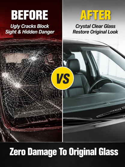 Stop wasting money on windshield replacement: Fix cracks at home in 5 minutes 🛠️✨Save your windshield: Stop crack expansion instantly and regain HD driving vision 🚗🛡️