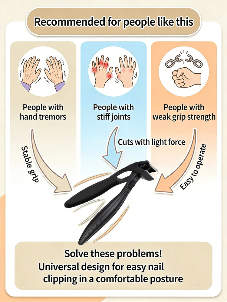 Ergonomically designed portable nail clippers🦈 Wide Opening · Curved Head – Bites Through Thick Nails in One Go🛡️ Push-to-Lock + Anti-Splash – Nail Clippings Stay Contained⚙️ Zinc Alloy Die-Casting · Razor-Sharp Blade – Heirloom Quality