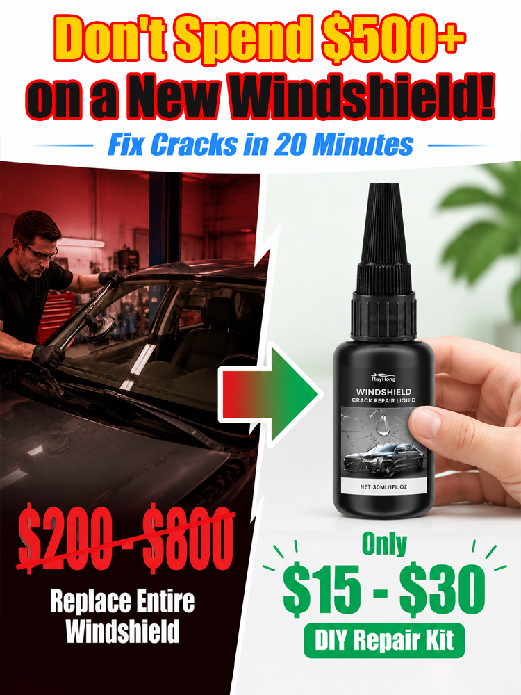 Stop wasting money on windshield replacement: Fix cracks at home in 5 minutes 🛠️✨Save your windshield: Stop crack expansion instantly and regain HD driving vision 🚗🛡️