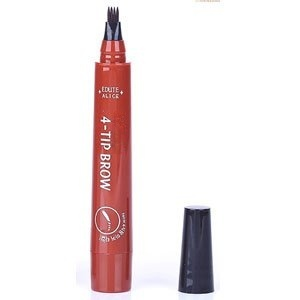 4-Prong Tip – Draws 4 Hairs in One Stroke, Instantly Natural✨MADIELI   4 Head Liquid Bionic Eyebrow Pencil💧 Waterproof & Sweatproof – Stays Perfect Even After Workout