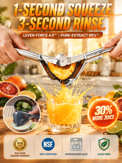 Commercial Stainless Steel Citrus Juicer – 99% Pure Extract & Award Winner (Midnight Clearance Sale)