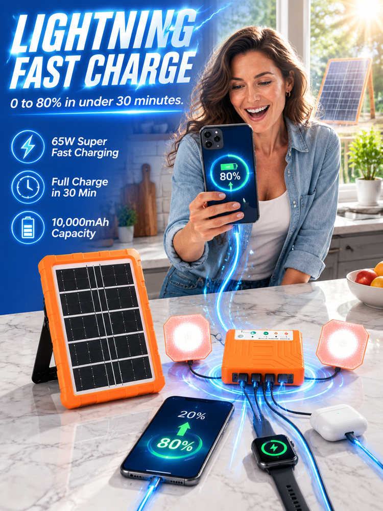 Off-Grid Solar Power Generator Kit – Emergency 72H Energy Backup & $0 Electric Bills Solar Station (Clearance Blowout Sale)