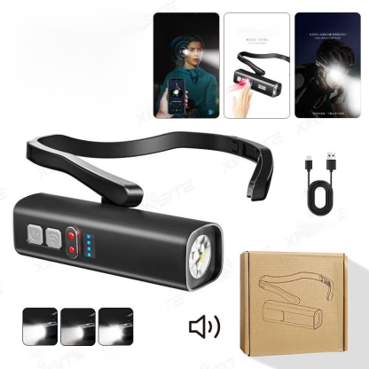 Outdoor headlights sensor long-range headlights，Men look really handsome wearing this headlamp.