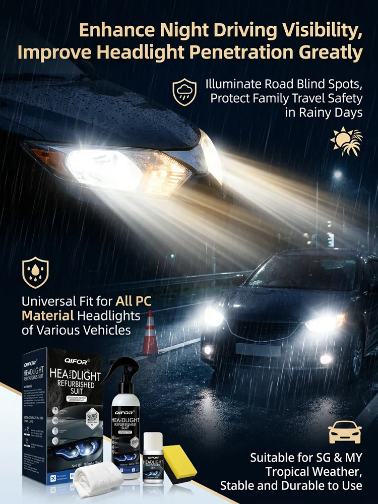 Stop getting scammed at the mechanic! Melt away years of oxidation with a simple spray and wipe 🛠️🔥Turn yellowed headlights crystal clear in seconds for total visibility 🚗💨De-age your car instantly without sanding 💎✨
