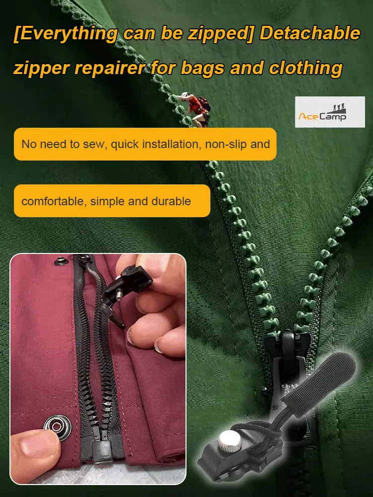 As Low As $0.8 Each! 🤐Removable zipper repairer✨ No Needle, No Thread—Just Snap and Fix. Save Your Favorite Bags & Clothes.