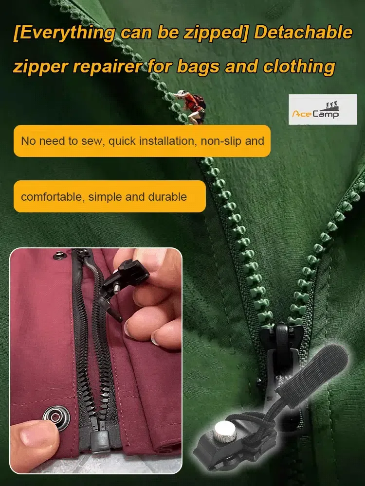 As Low As $0.8 Each! 🤐Removable zipper repairer✨ No Needle, No Thread—Just Snap and Fix. Save Your Favorite Bags & Clothes.