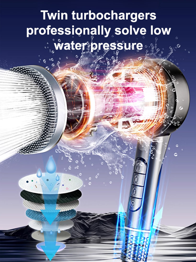 📦📦New massage booster shower head, The top choice for home upgrades! Make bathing a pleasure!