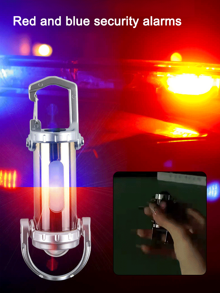 Mini keychain flashlight💡 Pocket Sun – COB Brightness at Your Fingertips🚨 Red/Blue Warning Light + Magnetic – Ultimate Outdoor & Emergency Tool🪶 Weighs Just 29g – Always Ready on Your Keychain
