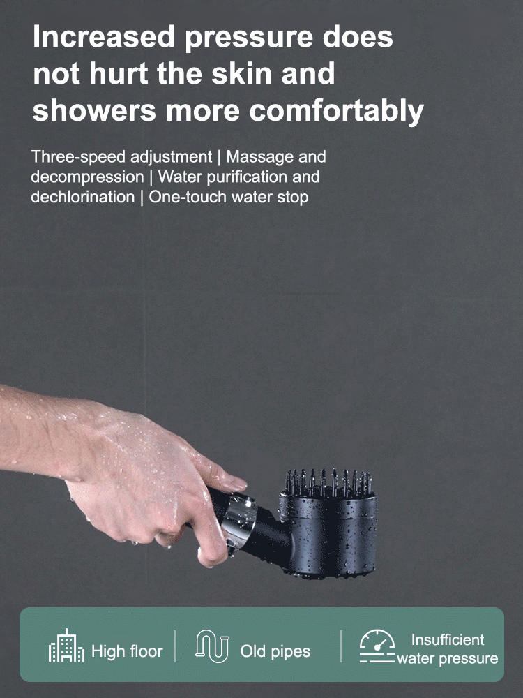 📦📦New massage booster shower head, The top choice for home upgrades! Make bathing a pleasure!