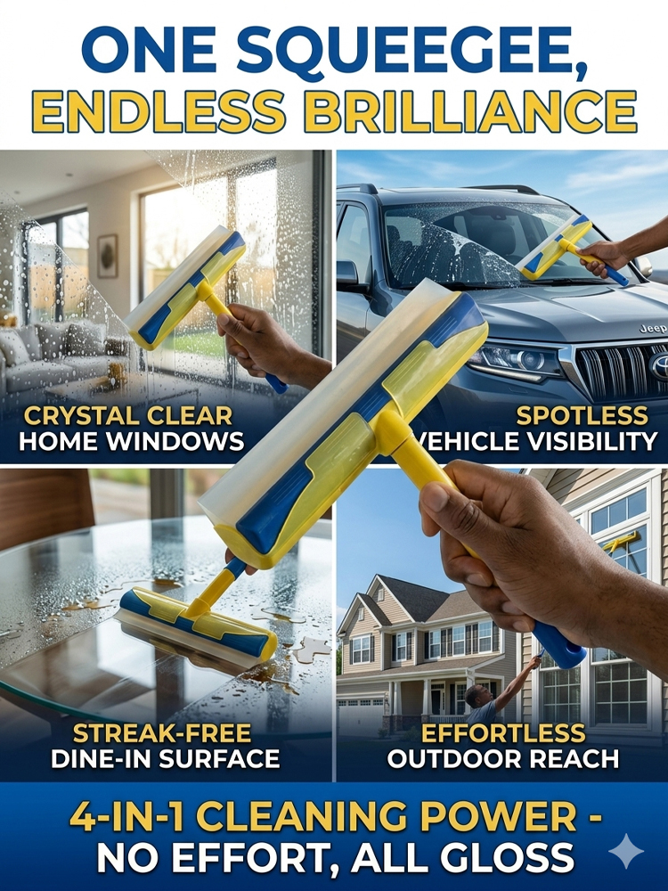 Boost Cleaning Speed 10x! The Secret Tool Pros Swear By ⚡One Tool, Total Clarity! Perfect for Cars, Windows, and Showers 🏠12-Inch Pro Silicone Squeegee: Wipe Away Grime in Just 1 Pass 🧼Starting at Just $45 – Bring 5-Star Hotel Clarity to Your Home 🏨