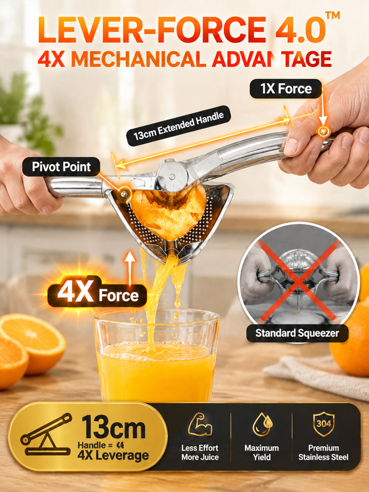 Commercial Stainless Steel Citrus Juicer – 99% Pure Extract & Award Winner (Midnight Clearance Sale)