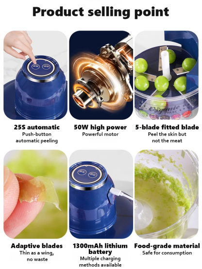 Free Your Hands! 🤲Portable automatic fruit peeler⏱️The 50-Second "Peel Vanishing Act"
