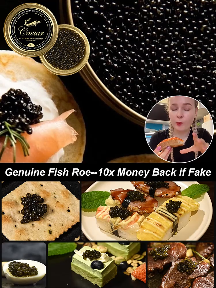 Russian imported sturgeon black caviar🥂 A deep-sea gem for your taste buds · A luxurious experience fit for Russian royalty.
