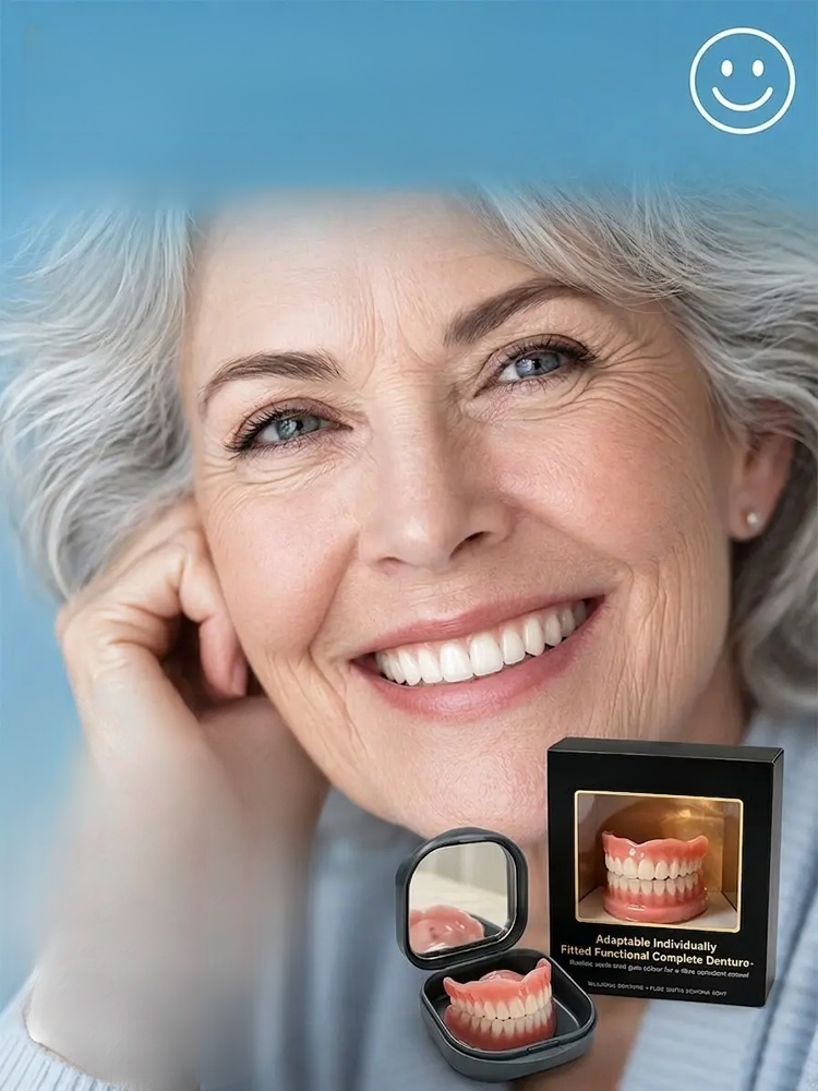 Portable denture case Comfortable to wear 24 hours a day⏱️ In just seconds, you can wear them and have healthy, beautiful teeth.