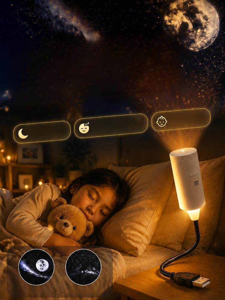 Starry Sky Projection Night Light, Bring a HD galaxy into your bedroom for ultimate romance. High-precision lens for vibrant, crystal-clear projection.