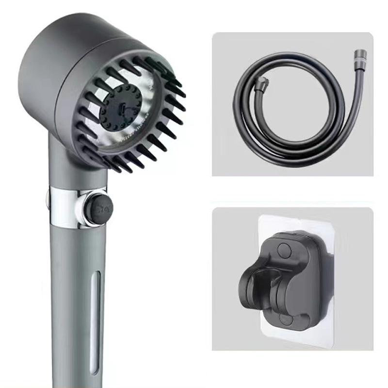 Turbo Filter-Boosting Shower Head, 3 SPA Modes, Boost low water pressure instantly! Negative ion filter for sensitive skin